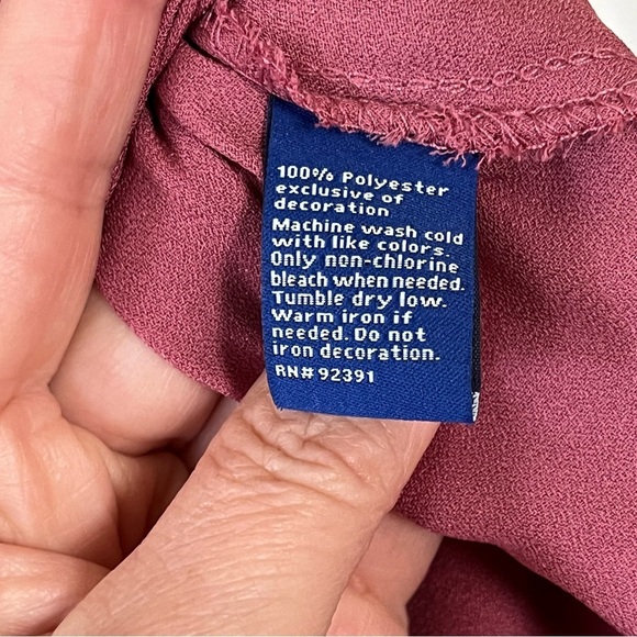 Apt 9 Elegant Rose Pink High Low Women's Skirt Flowy Feminine A Line Size L - Picture 7 of 8